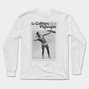 La Culture Physique - Vintage Physique Muscle Male Model Magazine Cover Long Sleeve T-Shirt